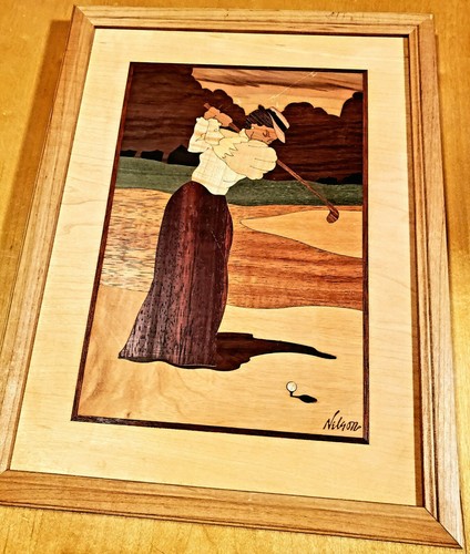 Hudson River Inlay "Dressed To The Tee" von Nelson Holz Golf Bild