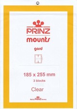 Prinz/Scott Stamp Mounts 185x255 mm Clear Holders For Andy Warhol 3 Blocks