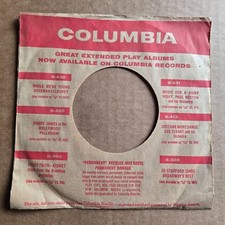 COLUMBIA Great Extended Play EP Albums Records RARE Company Sleeve 45 7"