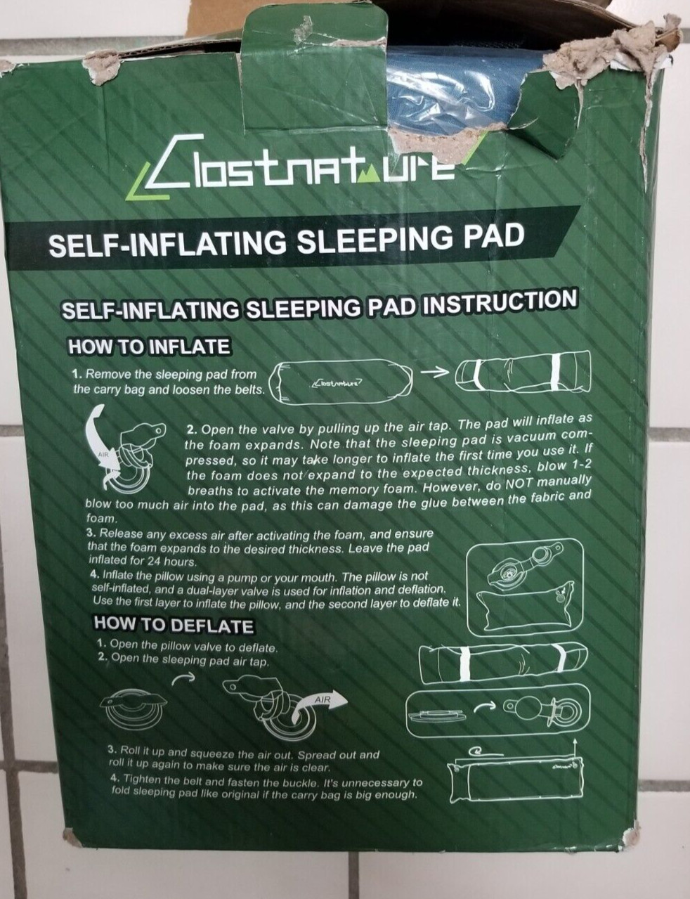 Clostnature Self Inflating Sleeping Pad 1.5''/2''