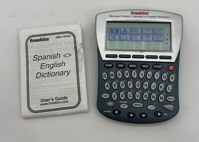 Franklin Merriam-Webster's Dictionary & Thesaurus MWD-1470U &Manual Tested Works
