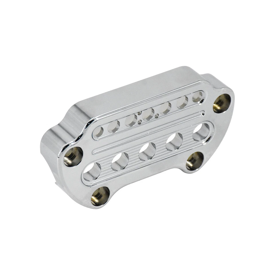 Chrome Indicator Handlebar Riser Top Clamp Cover Fits For Harley Sportster Dyna - Image 4 of 4