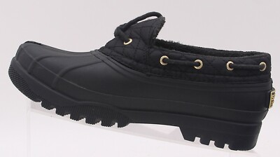 Sperry Shoes Womens Size Black Waterproof Duck Boots Shoe Boat Rain H15  61722