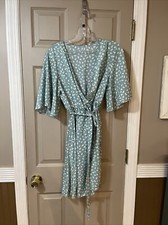 Shein Knee Length Flutter Sleeve Dress With Belt Tie Size M