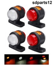 4 Feux de Gabairt 12V LED Position Lateral Tricolore Rouge Blanc Orange Lateraux