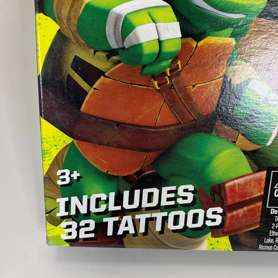 32 Ct Exchange Ninja Turtles Valentines Classroom Scented Tattoos Nickelodeon - Image 3 of 4