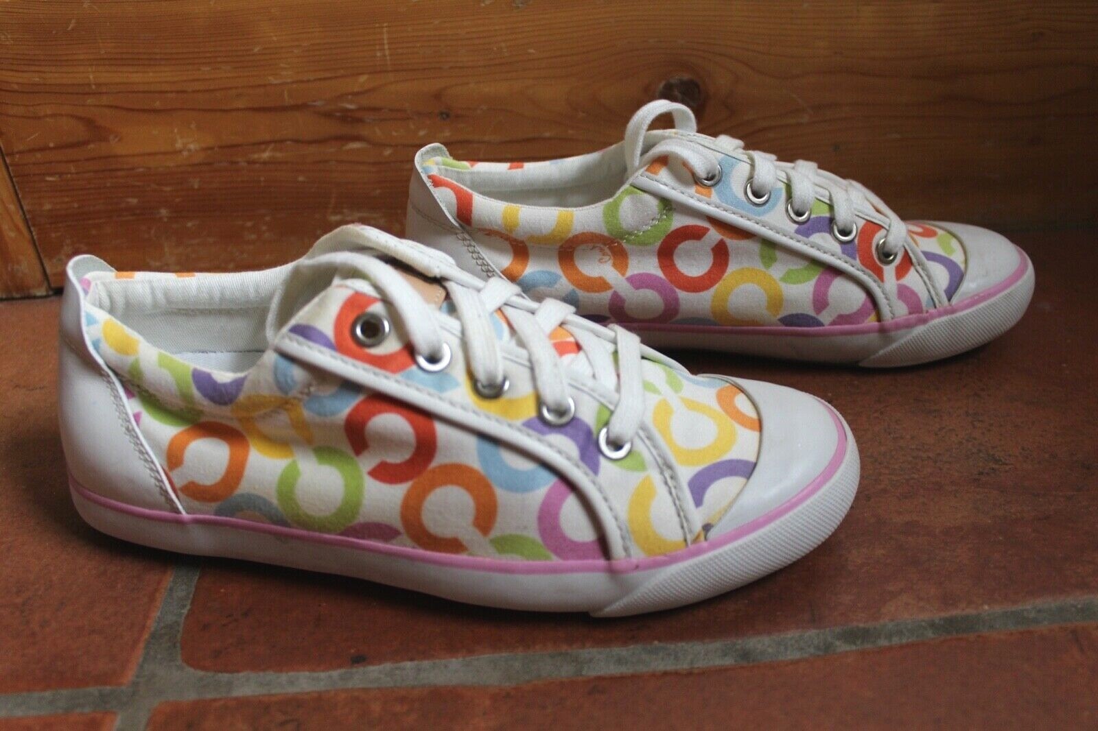 colorful coach tennis shoes