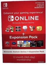 12 Months Nintendo Switch Online Membership + Expansion Pack  Eshop Key  USA