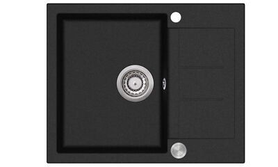 Einbau Granitspüle Gurari SQT 102 -601 AWP  Spüle Schwarz,inkl. Siphon, 62x50