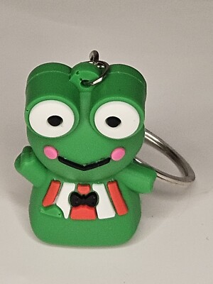 Niedlicher animierter Cartoon 3D Gummi Silikon grüner Frosch Schlüsselanhänger UK Verkäufer kostenloser Versand