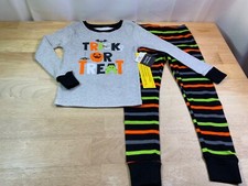 New Boy  s Celebrate Halloween PJ Set says Trick or Treat  Cool Looking -U Pick 
