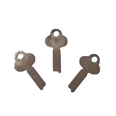 未開封 Special Showcase“Stablenotes 3 Vintage Clover Shape Uncut Unmarked Flat Skeleton Keys Approx