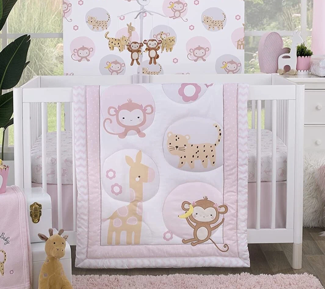 Sweet Jungle Friends 3 Piece MINI Crib Bedding Set
Opens in a new window or tab