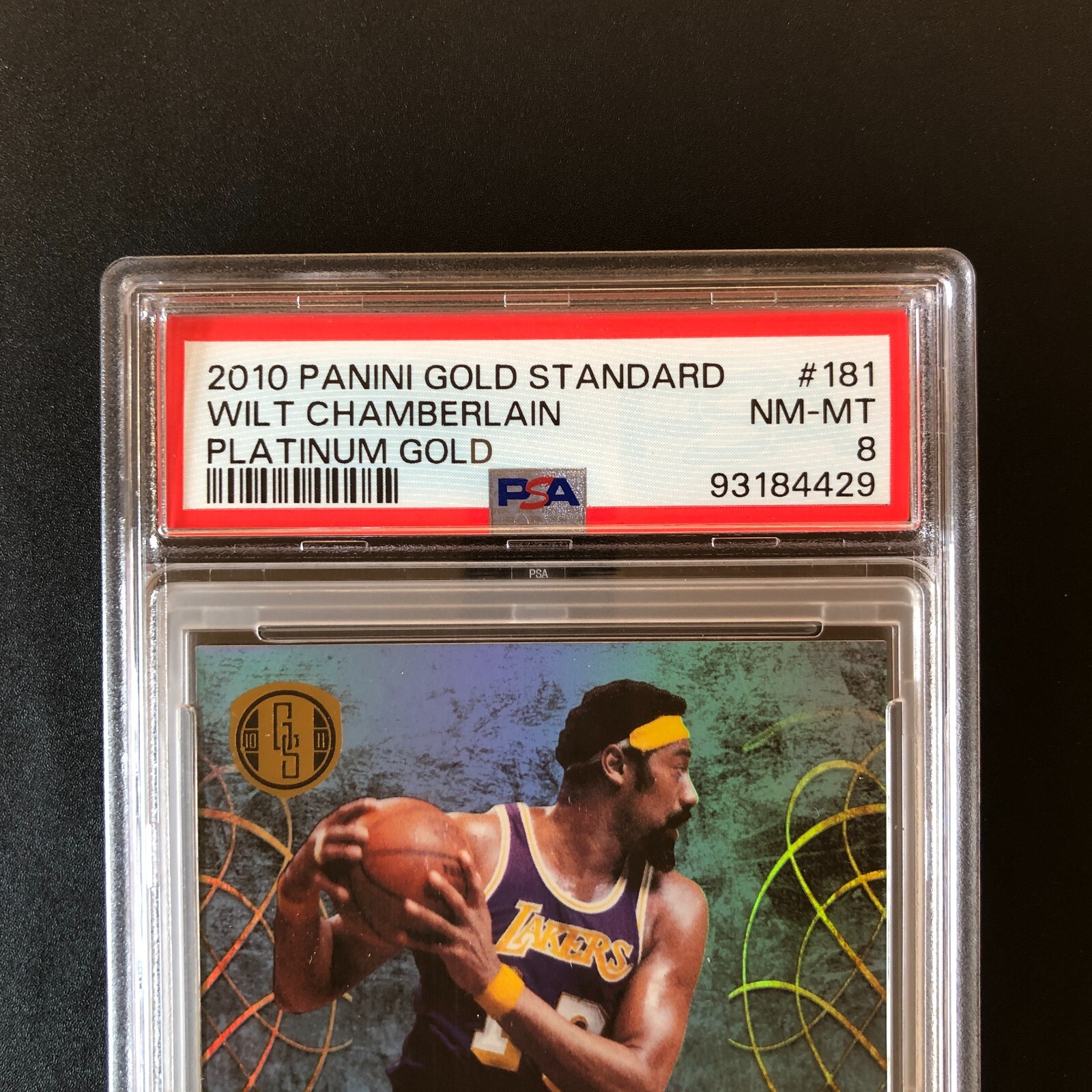 Wilt Chamberlain 2010-11 Panini Gold Standard #181 Platinum Gold /25 PSA 8  view 4