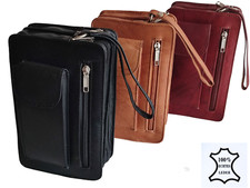 Praktische Herren Handtasche Leder Handgelenktasche Reise Dokumententasche
