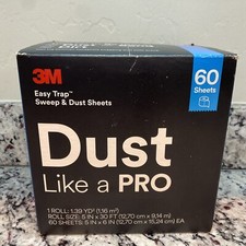 3M Easy Trap Sweep & Dust Sheets (Like a Pro) 60 Sheets 5&rdquo;x6&rdquo;, 1 Roll 5&rdquo; X 30&rsquo;