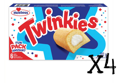 4x Box Hostess Twinkies Cakes 6 Cakes Each 202g -Canada FRESH