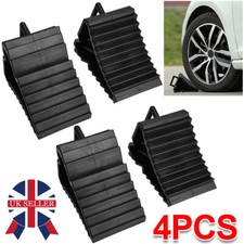 4X Heavy Duty Plastic Wheel Chock Tough Chocks Stop Car Trailer Boat Caravan UK
