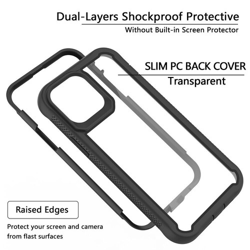 Für iPhone 12 Pro 13 Pro 13 Pro Max Stoßfest Bumper Klar Case Hülle + Gürtelclip - Bild 4 von 18