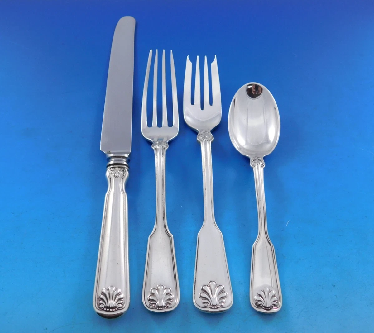 Tiffany & Co. Shell & Thread Antique US Sterling Silver Flatware