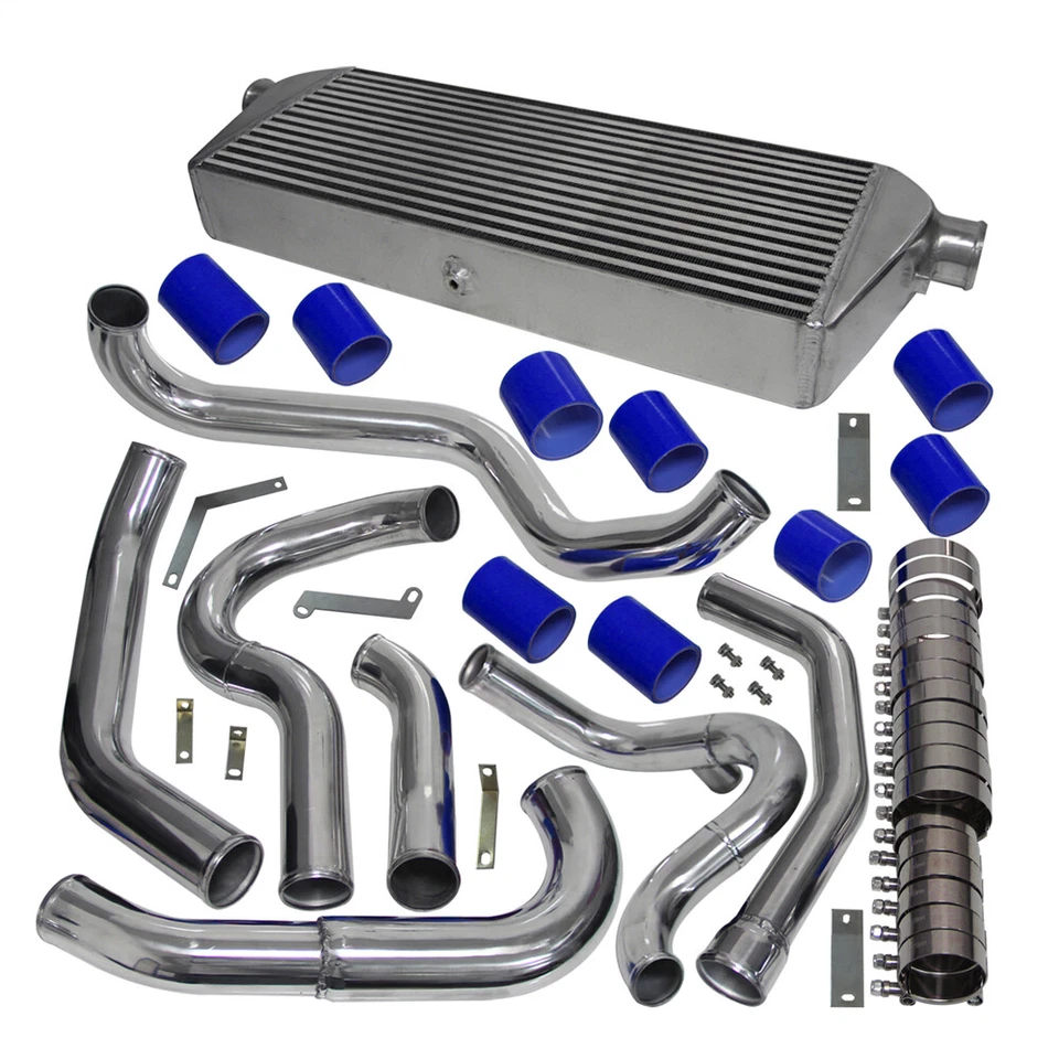 Front Mount Turbo Intercooler Kit For Subaru WRX STI Impreza GDA GDB 00-05 Blue — 第 2/4 张图片