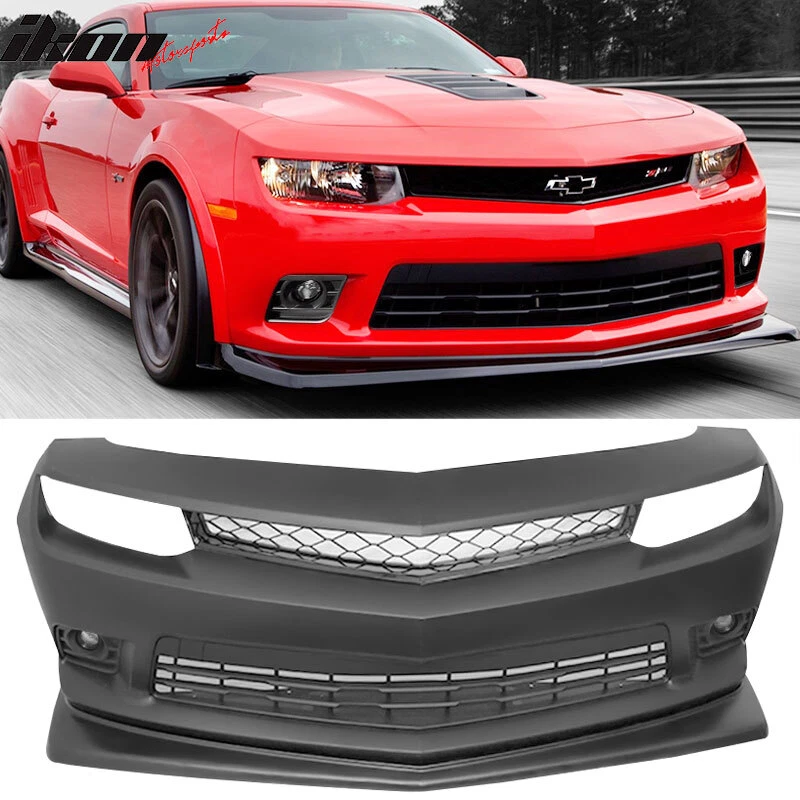 Fits 14 15 Chevy Camaro SS Style Unpainted Front Bumper Cover Fog