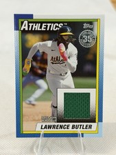 2025 Topps Lawrence Butler 1990 Topps Baseball Relic Player Worn Athletics Patch