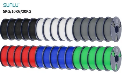 Filamento PLA SUNLU 5KG/10KG/20KG 1,75mm Filamento Impresora 3D Sin enredos