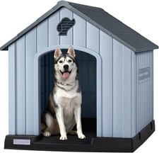 Outdoor Indoor Plastic Dog House Puppy Shelter Weatherproof for Large Dogs