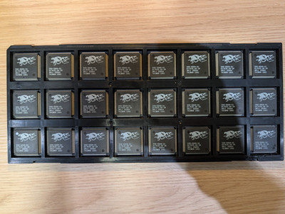 RARE: Full Tray (24x) 3dfx Voodoo2 Chips 500-0009-01 - NOS / New Old Stock