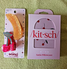Kitsch Cherry Pattern Satin Pillowcase Standard Plus Scunci Claw Clip Set Fruit — photo 8