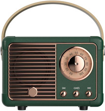 Vintage Bluetooth Speaker - Retro Mini Wirele...