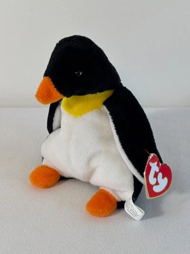 Vintage Ty Beanie Baby Waddle the Penguin 3rd Gen. Hang Tag 1st Gen. Tush Tag