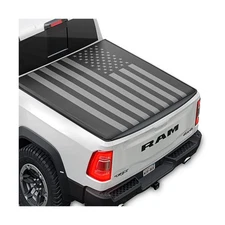 American Flag Truck Tonneau Cover - Soft Tri-Fold, Fit For Ram
