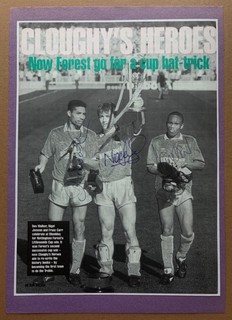 NOTTINGHAM FOREST 1990 CUP FINAL SIGNED PICTURE AUTOGRAPHED FOOTBALL MEMORABILIA