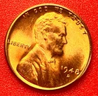 1948-D Lincoln Wheat Cent Penny GEM RED BU From an Original Bank Roll