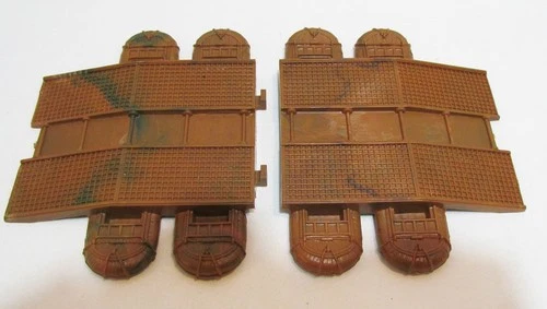 MARX PLAYSET VINTAGE BATTLEGROUND HARD PLASTIC 2-PIECE PONTOON BRIDGE ACCESSORY