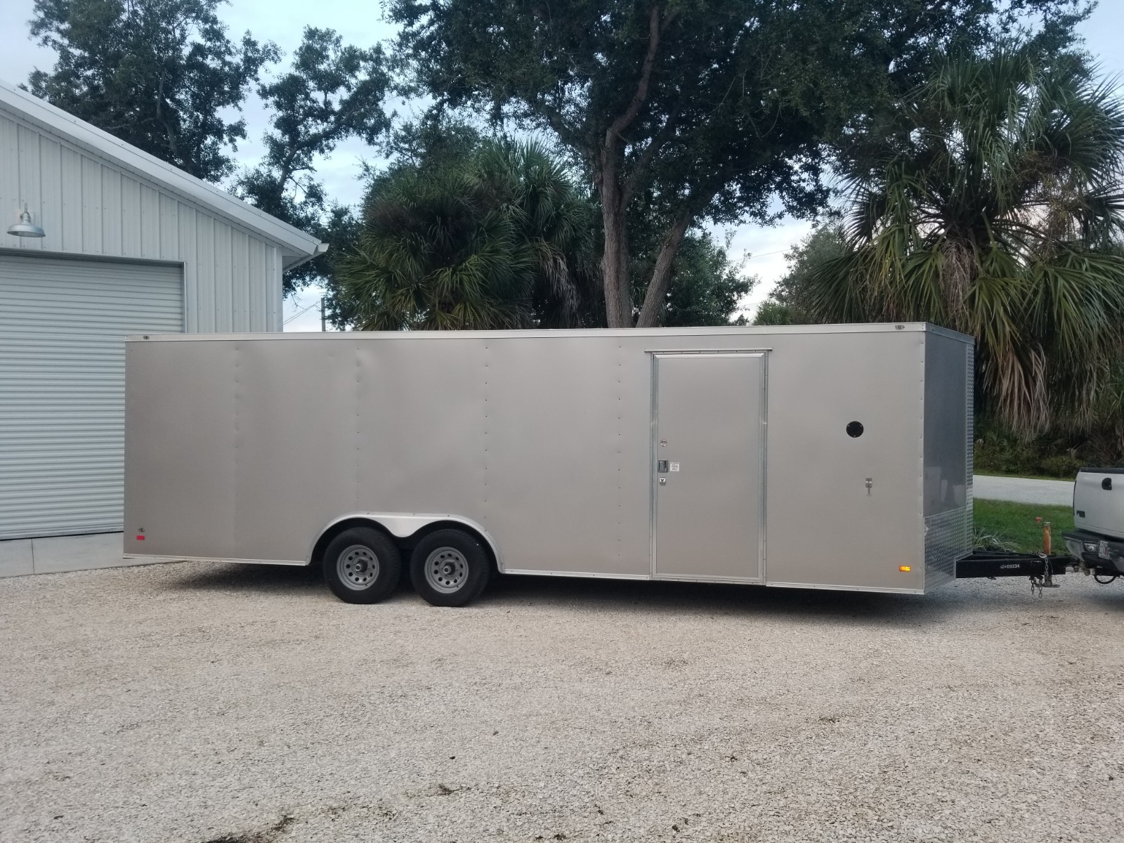 2021 Covered Wagon 24' car hauler - fully wired with lights, panel box & outlets
