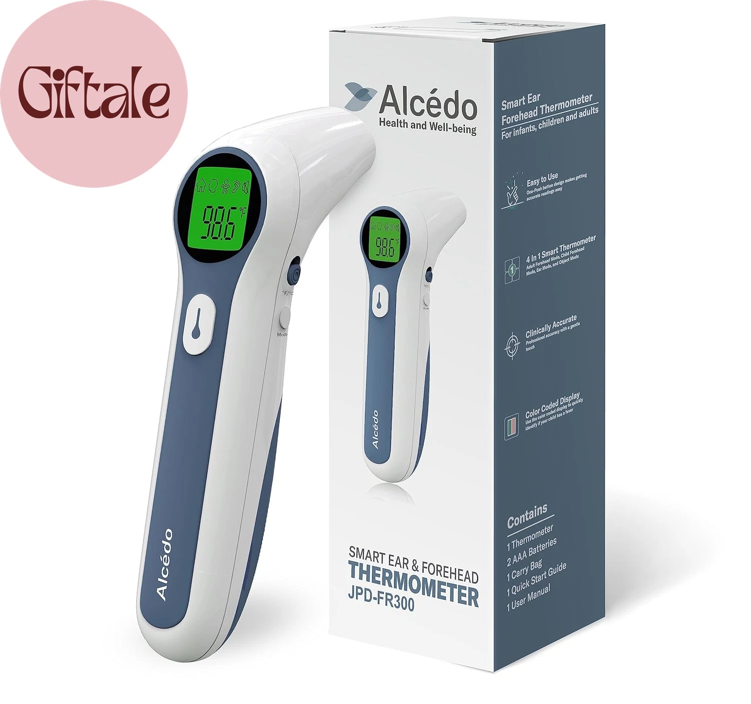 Forehead and Ear Thermometer for Adults, Kids, and Baby | Digital Infrared Therm