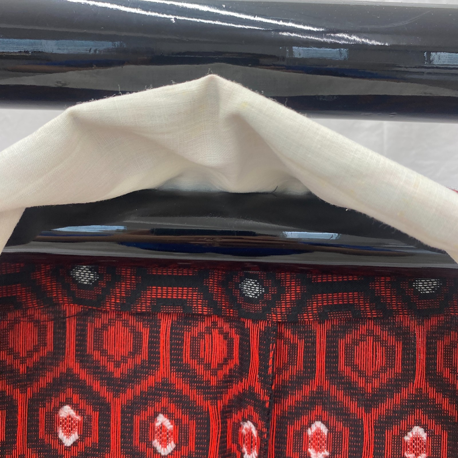 Japanese Vintage Kimono Silk Red Tumugi No Lining Traditional  Length 60 in