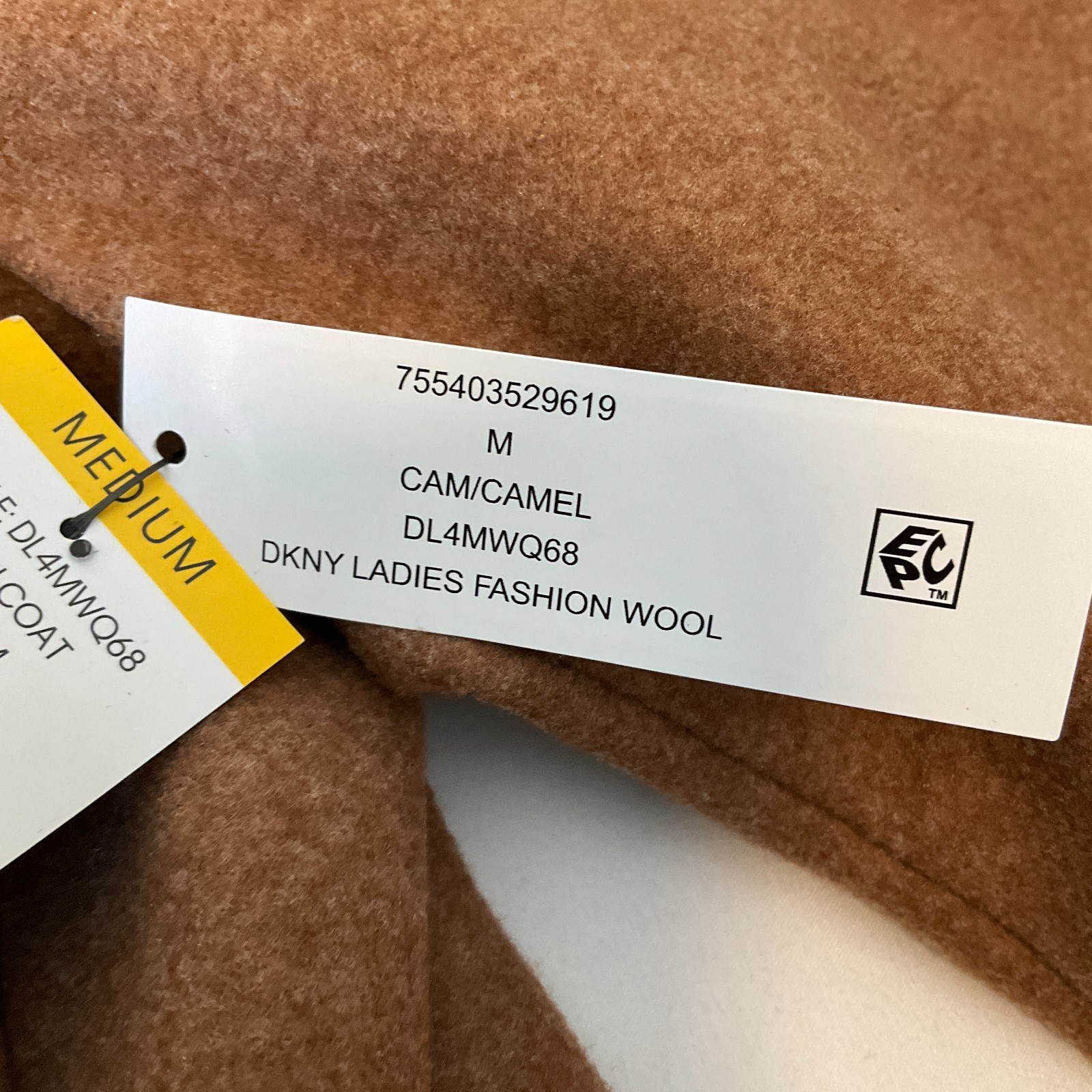 Dkny Trench Coat Womens Size M Brown Double Breasted Pockets Lined