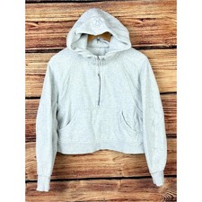Lululemon Heathered Core Ultra Light GreyScuba Oversized Half-Zip Hoodie Medium