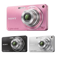 SONY Cyber-Shot DSC-W350 Digital Camera 14.1MP 4x Zoom SD Card Charger