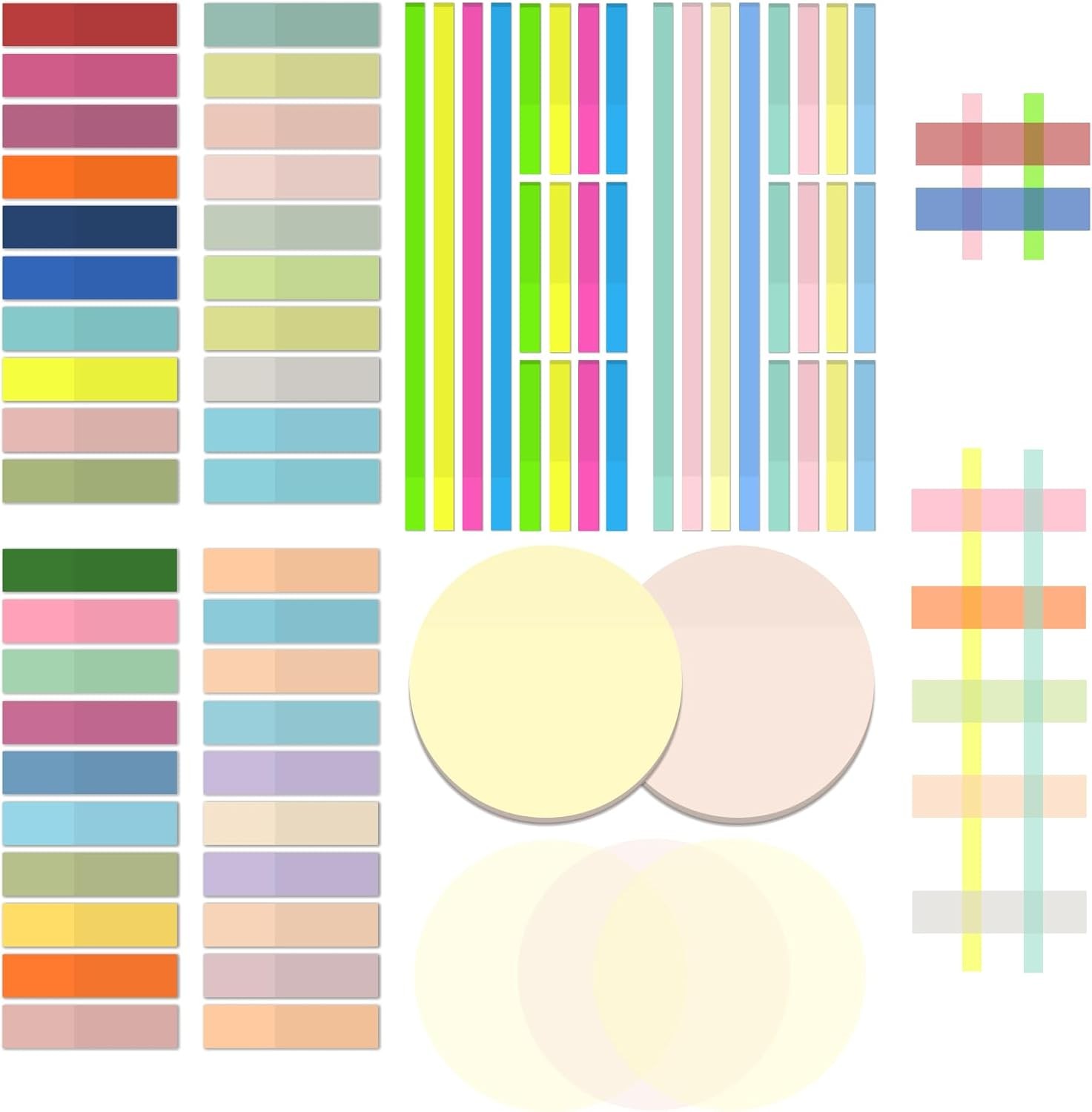 1620Pcs Clear Sticky Notes Reusable Writable Waterproof Transparent Index Tabs-image