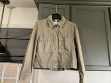 H  M SHORT TWILL JACKET  OLIVE  SIZE SMALL  NWT
