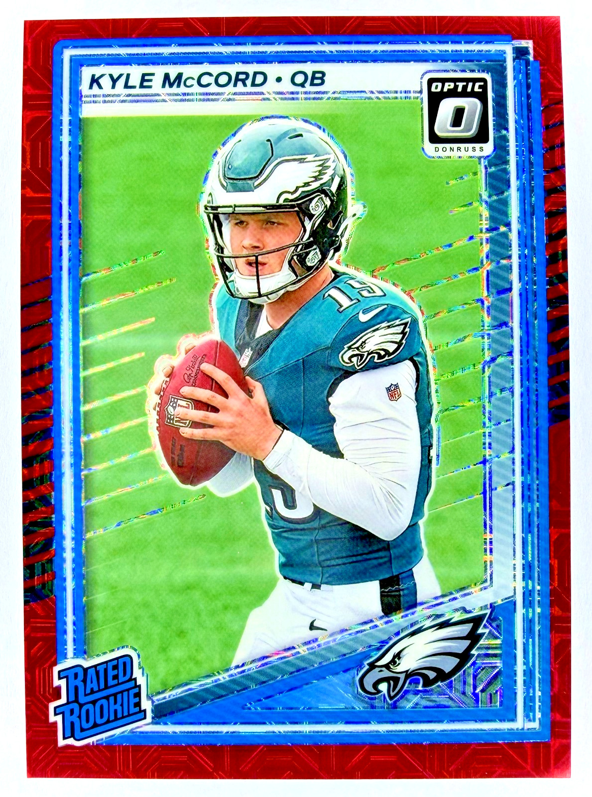 2025 Donruss Optic KYLE McCORD #283 Rated Rookie Red Mojo Prizm - Eagles