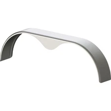 Tow Zone Tandem Round Steel Trailer Fender w/Teardrop, Fits 15in.-16in. Tires,