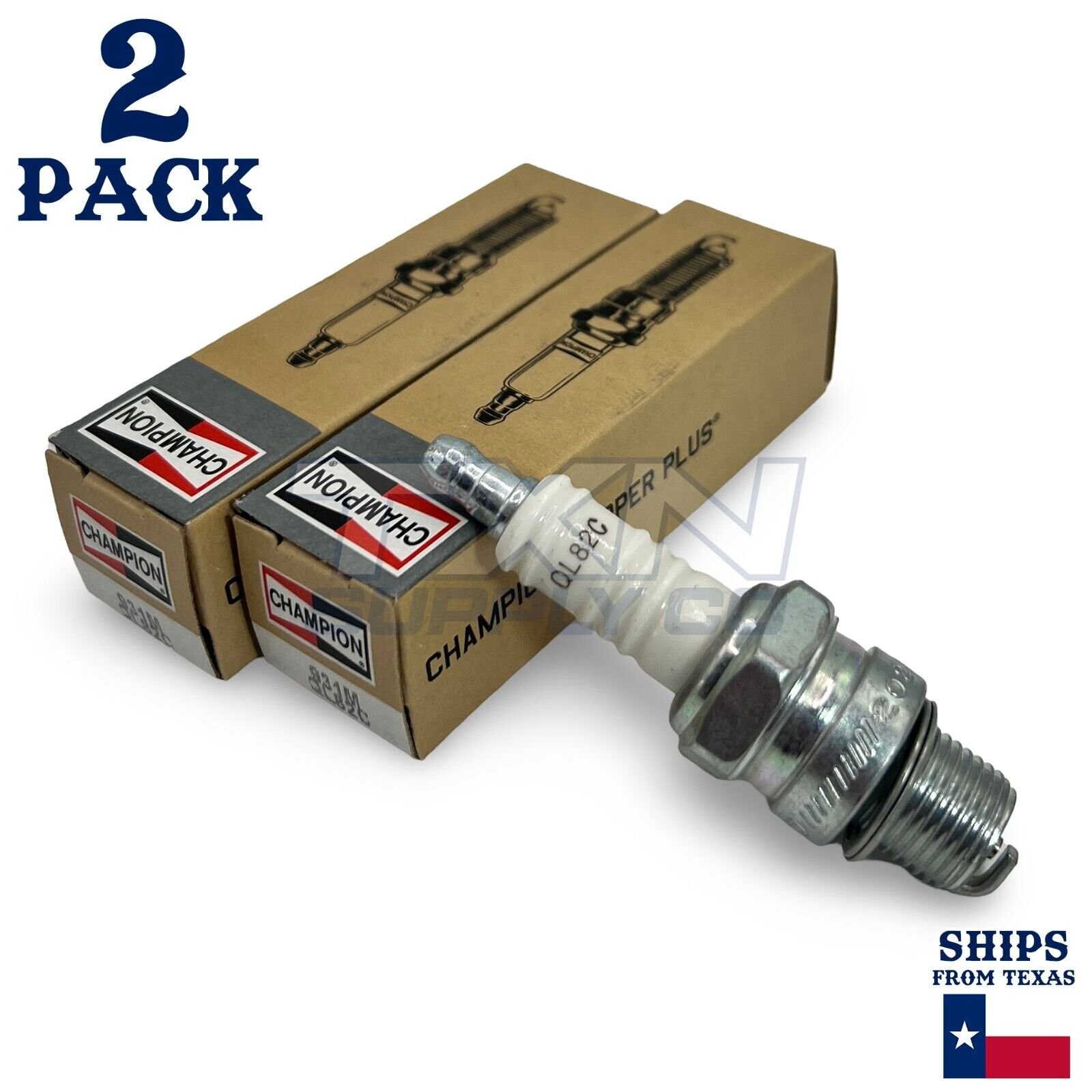 Champion 931M Marine Spark Plug QL82C - 2 Pack