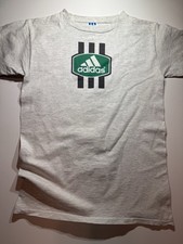 Vintage Adidas Originals Trefoil T Shirt Made USA Gray 90s size L youth