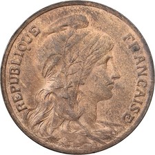 [#1507863] France, 10 Centimes, Daniel-Dupuis, 1904, Paris, Bronze, AU, Gadoury: